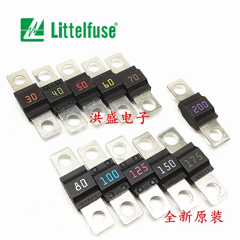 Novo Littelfuse 498 Série MIDI Pequeno Parafuso Tipo Fusível De Carro 30A 40A 50A 60A 70A 80A 100A 125A 150A 175A 200A 3