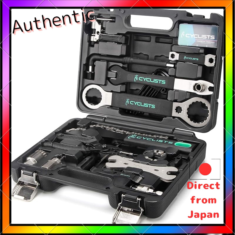 CYCLISTS 23-Piece Bicycle Tool Set with Toolbox for Shimano Compatible Assembly, Maintenance, and Repair (CT-K01)