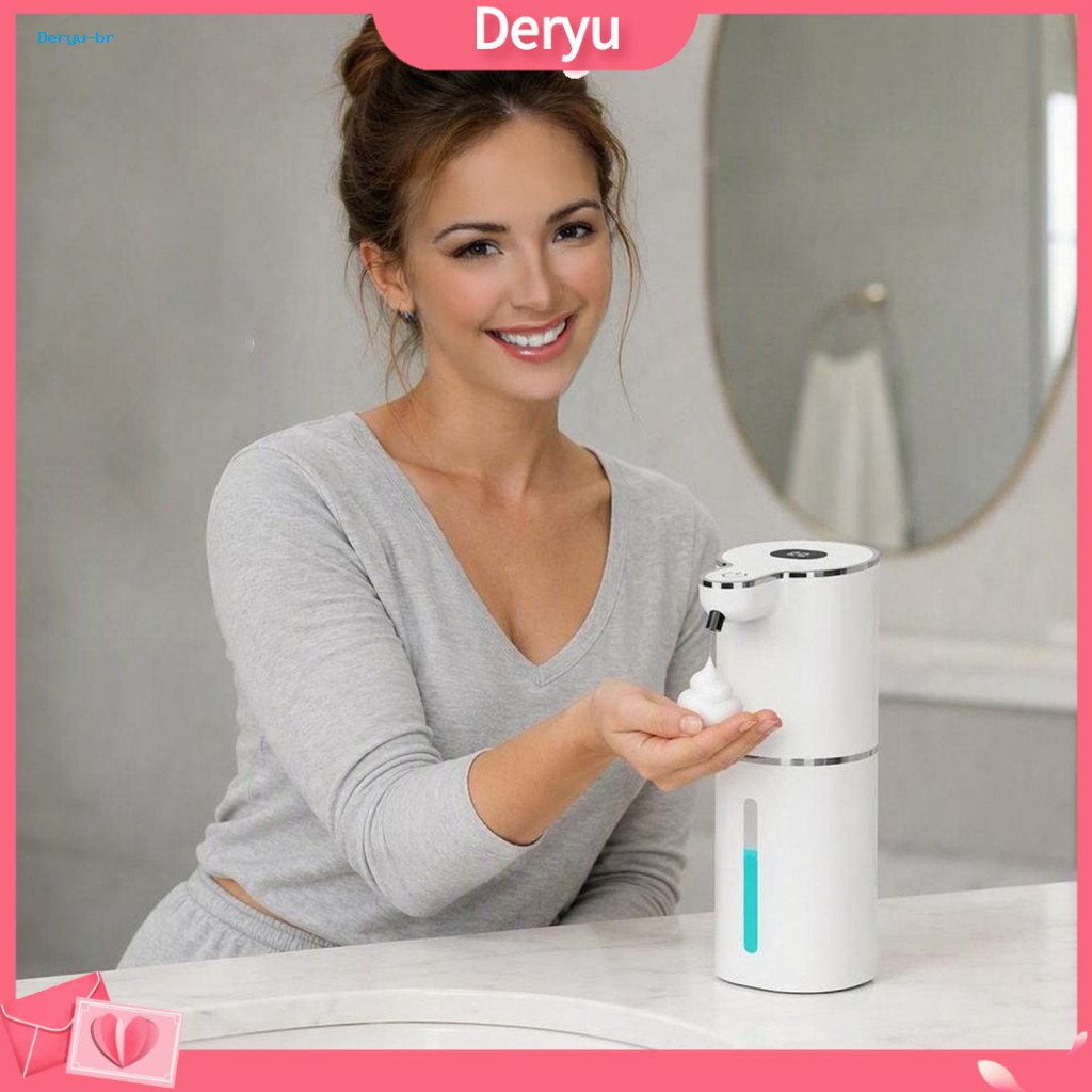 Rechargeable Sensor Soap Dispenser Touchless Automatic Foaming with Digital Display 6-level Adjustable Foam for Kitchen