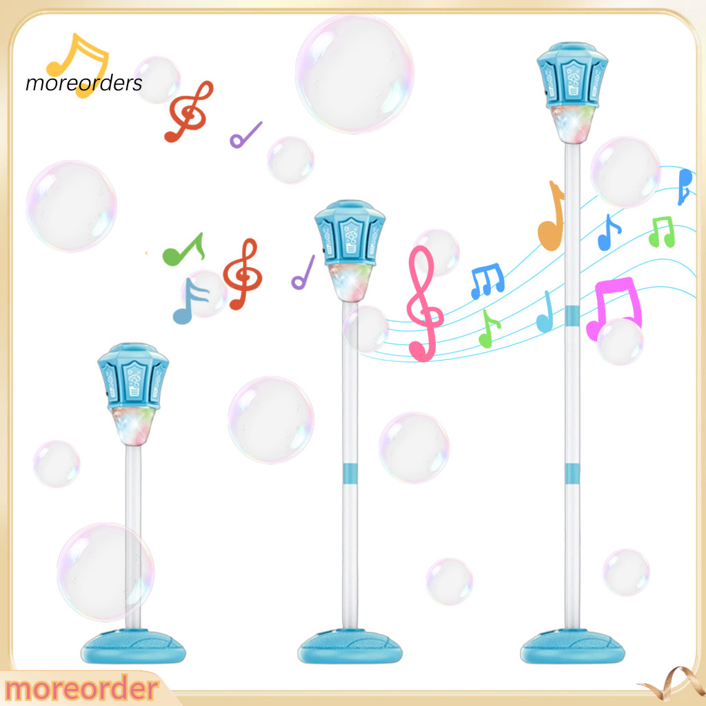 Automatic Outdoor Bubble Machine with Lights Music Adjustable Height Remote Control Blower for Parties Weddings Birthday