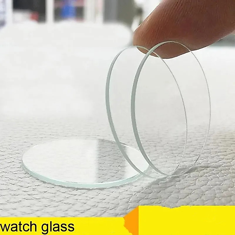 1pcs 20mm-45mm for 1mm Thickness Round Watch Glass Crystal Lens Smart Watch/Wristwatch Replacement Glass  Flat Mirror