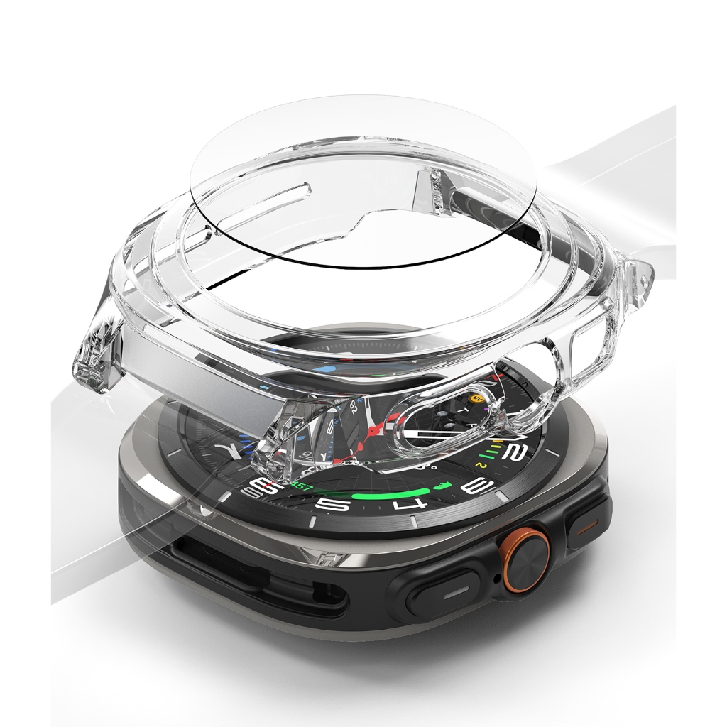 Ringke Slim Extend & Glass para Galaxy Watch Ultra 47mm Caixa Dura Sólida Leve Com Protetor De Tela De Vidro Temperado