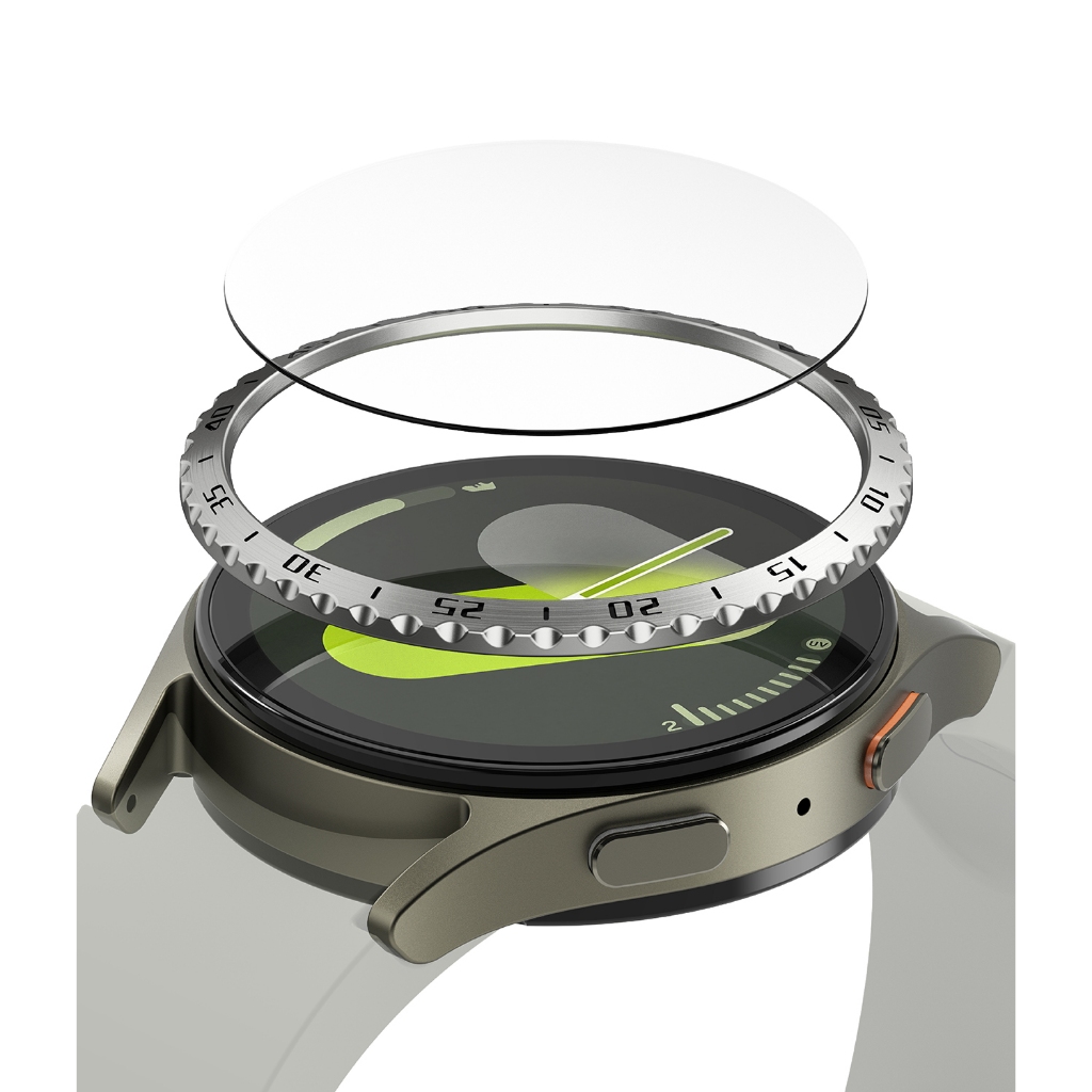 Ringke Bezel Styling & Glass para Galaxy Watch 7 40mm Adesivo Leve De Aço Inoxidável Com Protetor De Tela