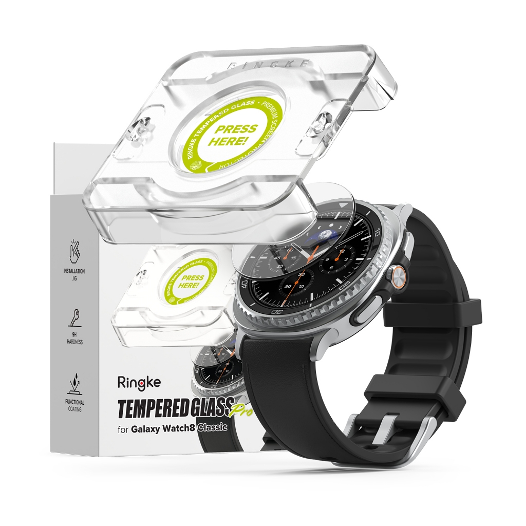 Ringke Tempered Glass Pro Para Galaxy Watch 8 Classic 46mm Protetor De Tela De Transparente