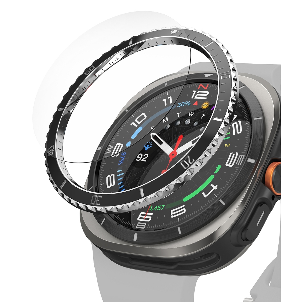 Ringke Bezel Styling & Glass Premium Para Galaxy Watch Ultra 47mm Adesivo Leve De Aço Inoxidável Com Protetor De Tela