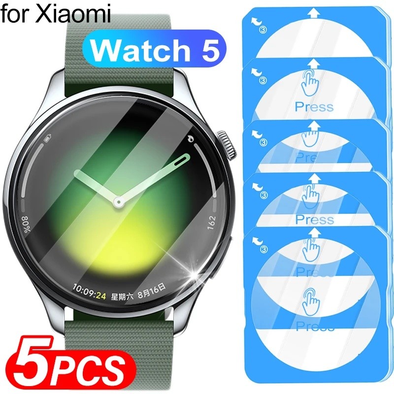 Vidro Temperado Para Xiaomi Watch 5 Protetor De Tela Fácil Instalação Watch5 XiaomiWatch5 Smartwatch HD Anti-Risco Glass