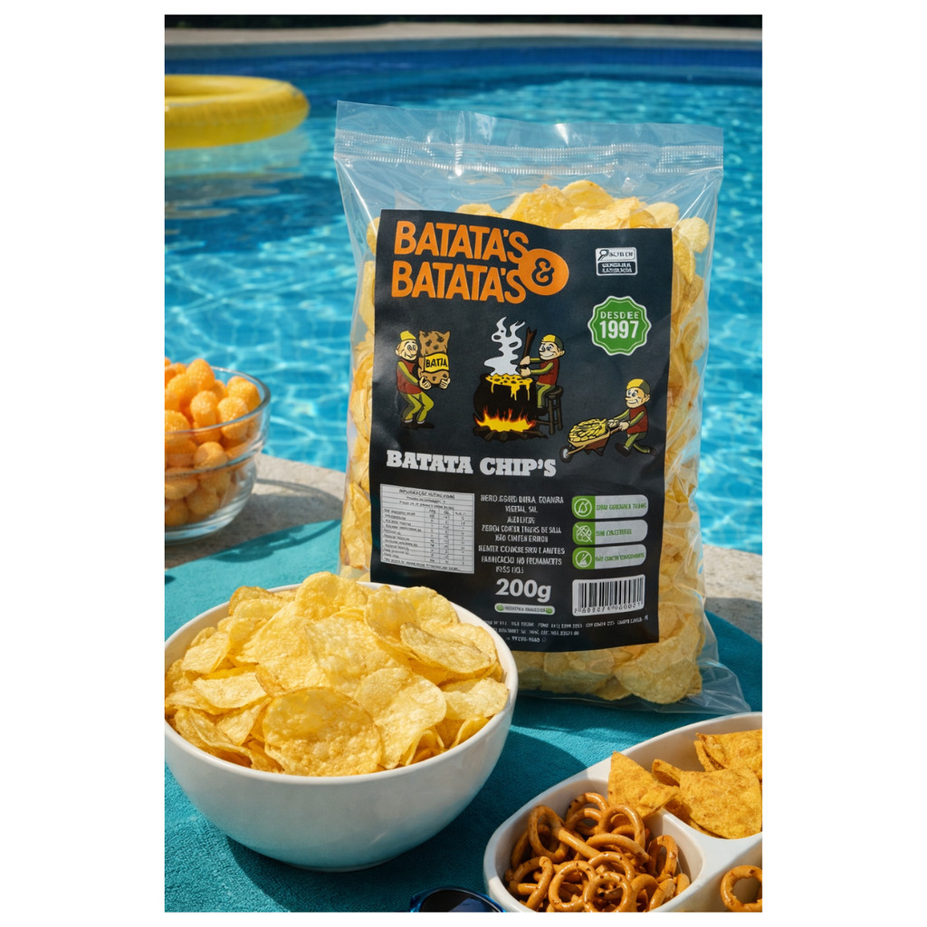 Batata Chips Original Snack Natural 200g - Caixa com 15