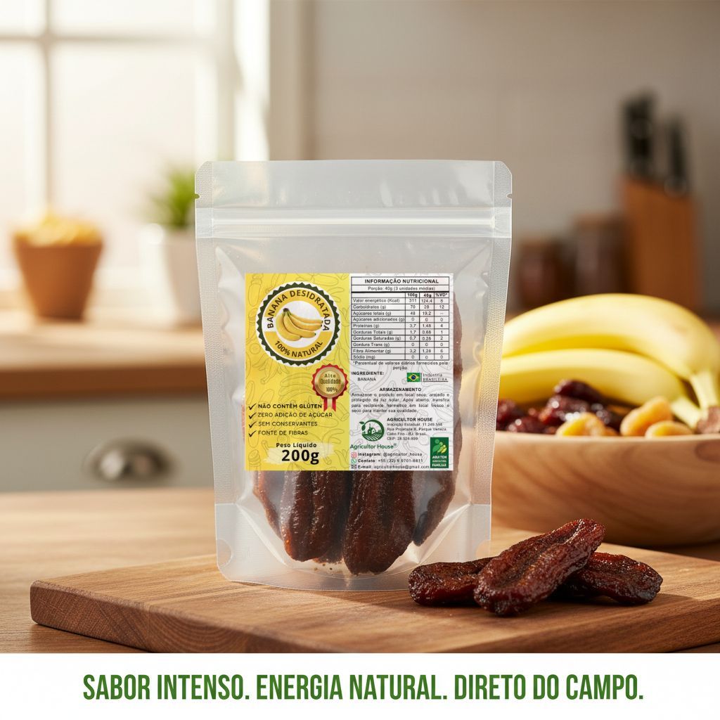BANANA PASSA ARTESANAL 100% NATURAL  200g
