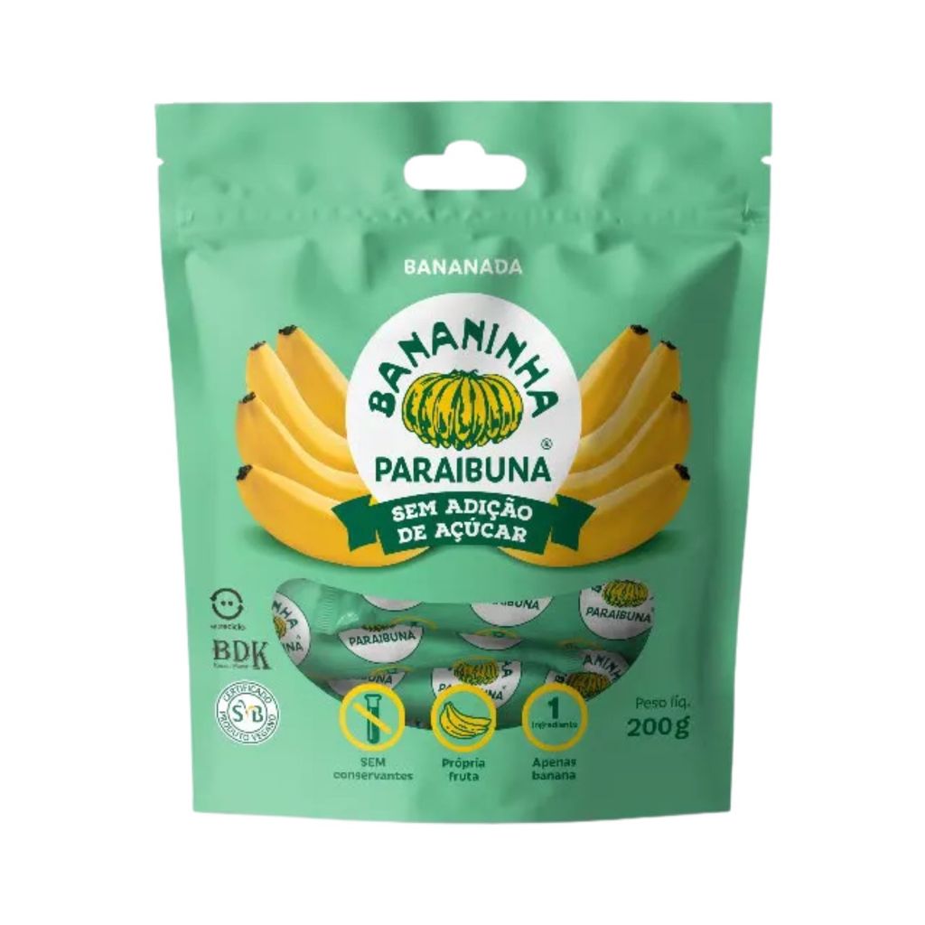Bananinha Natural Sem Açúcar - Paraibuna 200g