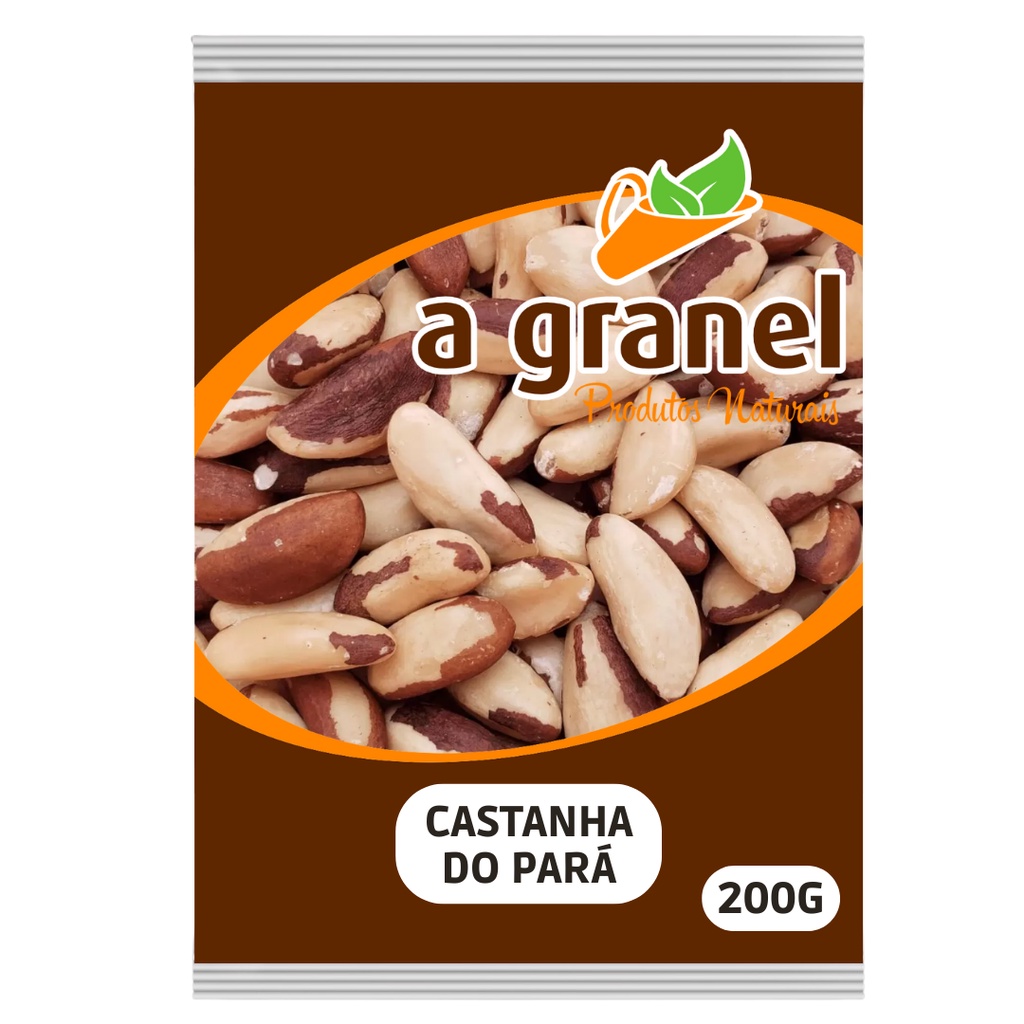 Castanha do Pará Inteira Média 200g - A Granel Produtos Naturais