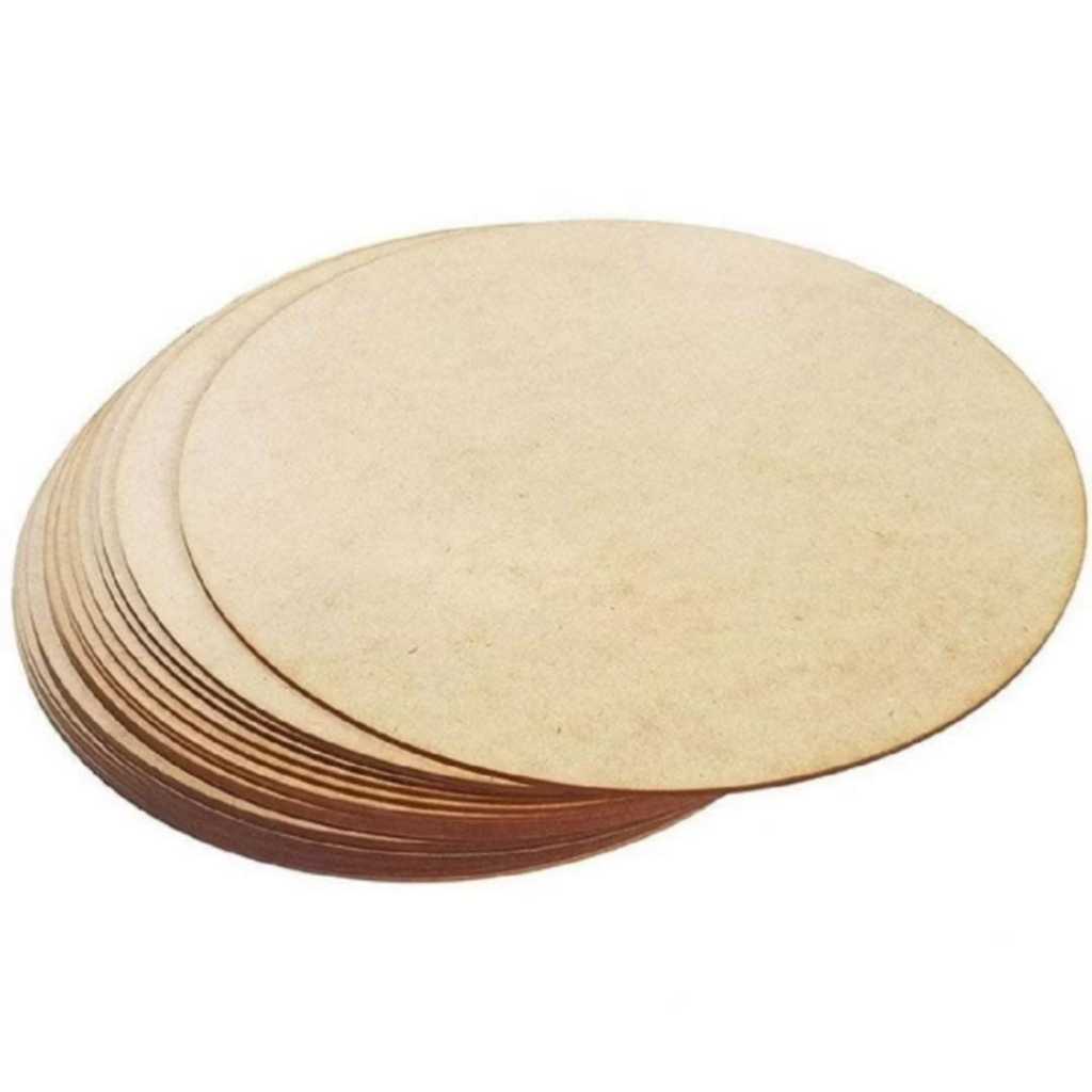 Kit 30/60 Bolachas Redondas MDF Cru 3mm – 5cm 6cm 8cm 10cm 12cm 15cm | Aplique Artesanato Decoração