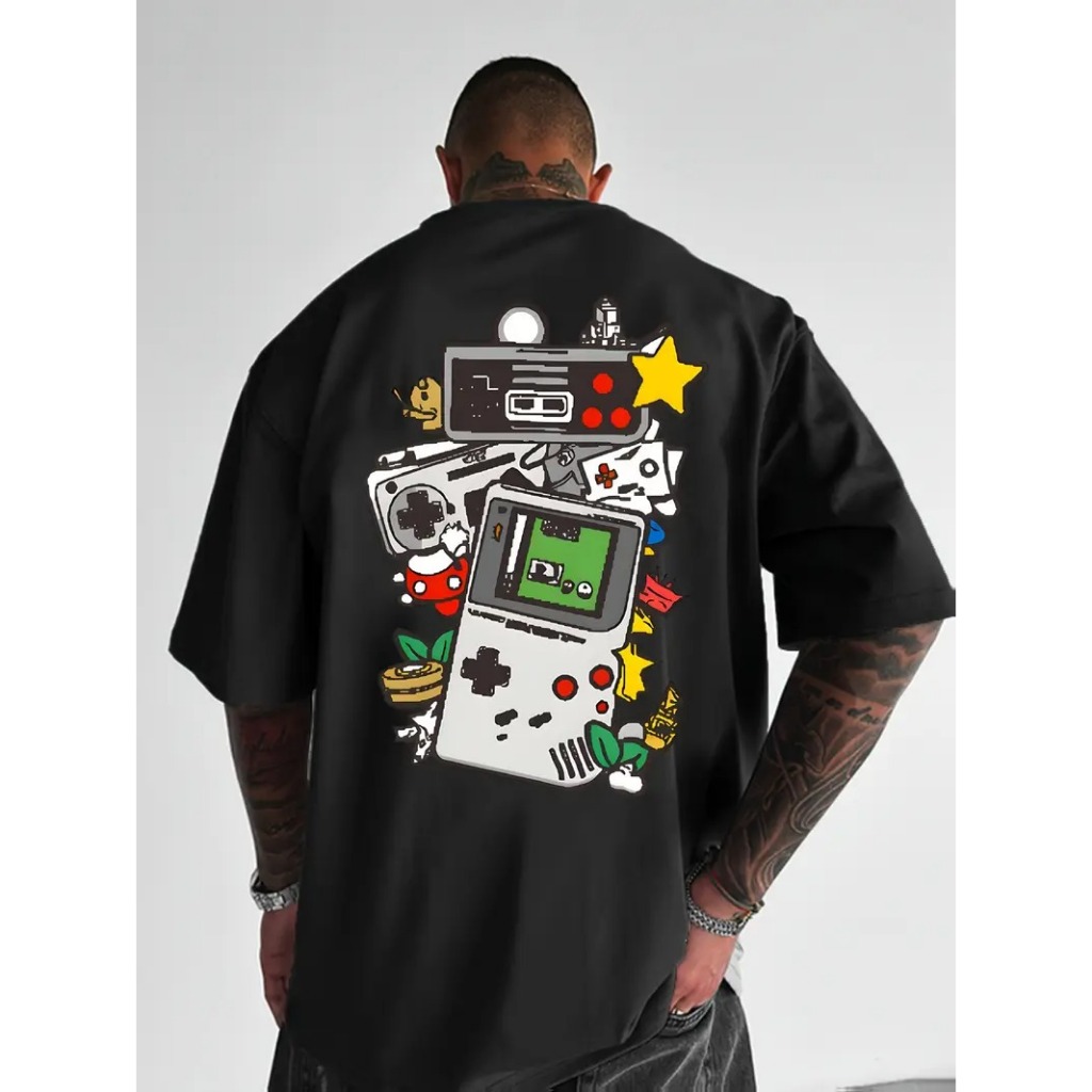 Camiseta Algodão Adulto Infantil Plus Size Mini game Jogos Fliperama Streetwear Moda Premium