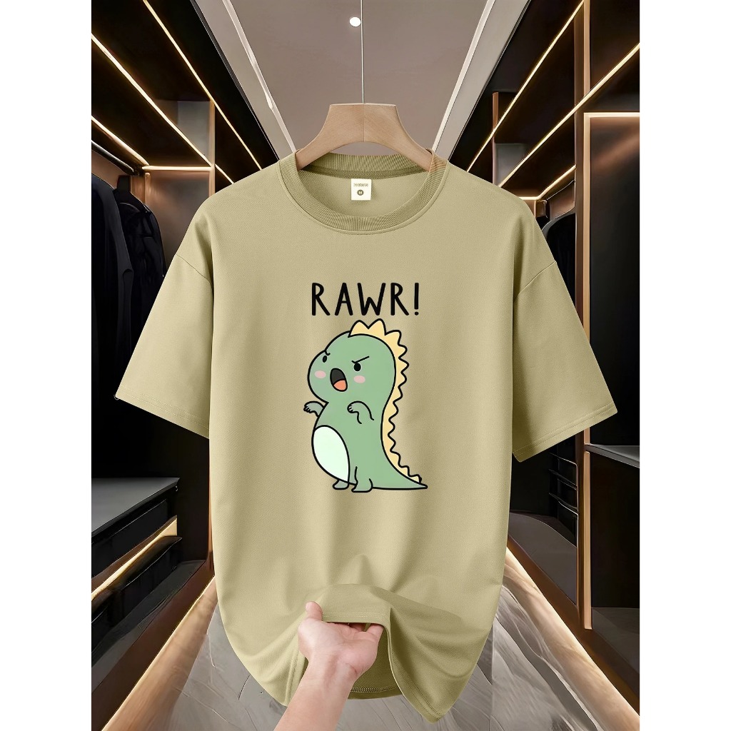 Camiseta Algodão Adulto, Infantil e Plus Size Mini Dino Rawri Streetwear Moda Premium