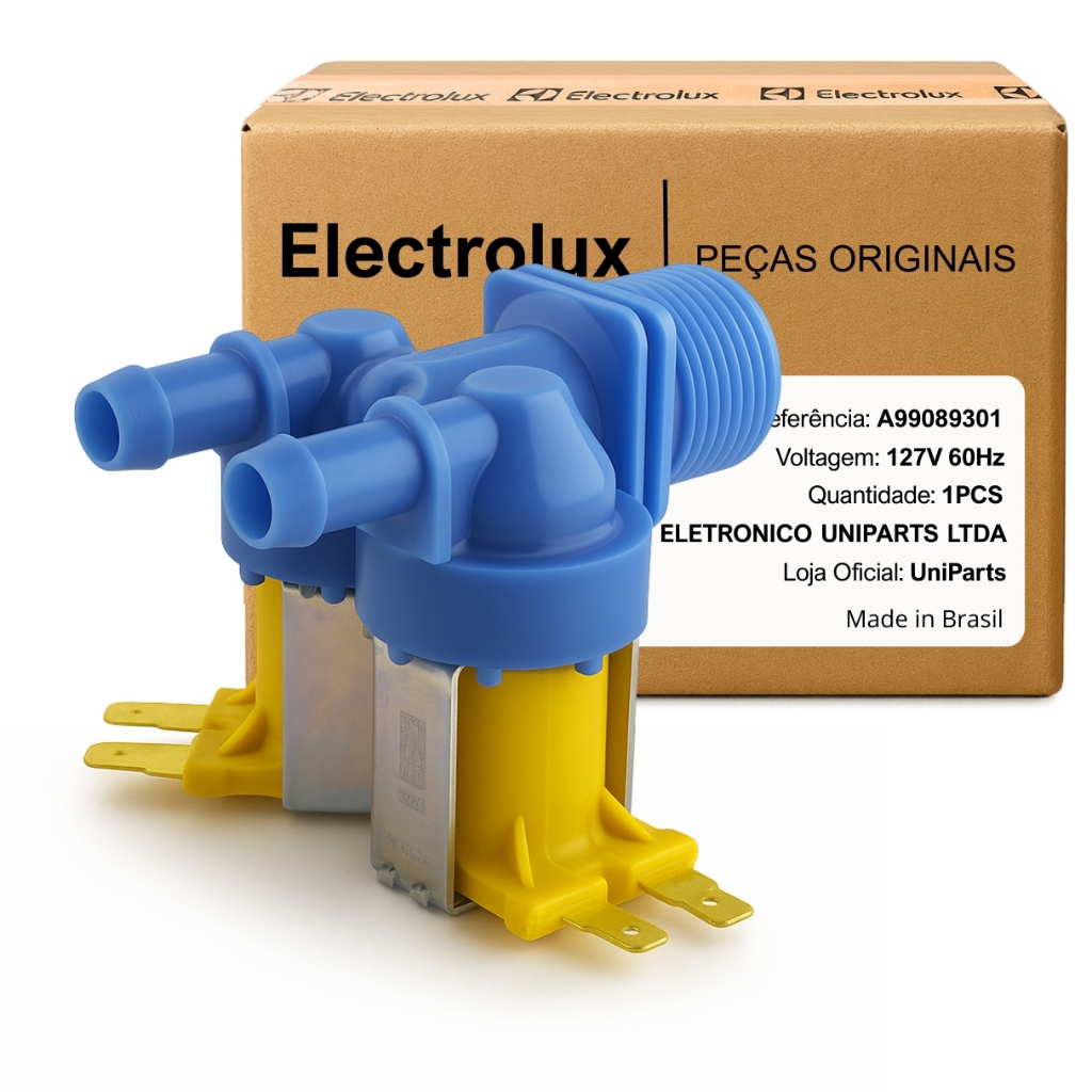 Válvula Entrada Dupla 127v Original Electrolux A99089301 Para Lavadoras Ltd15 Ltd16 Ltd13 Ltd11