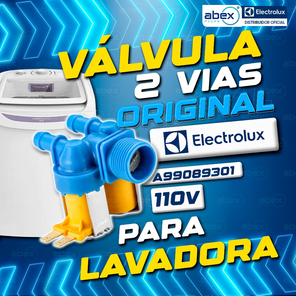 Válvula De Entrada De Água Para Lavadora Electrolux LTD15 LTD13 LTD16 LTD11 127v A99089301 Original