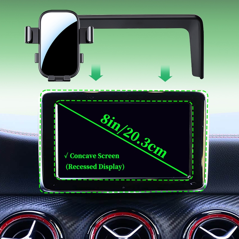 Suporte De Telefone Para LHD Mercedes-Benz Classe A , B , CLA E GLA (Modelos 2016 – 2026) ; Compatível Com Monitores Cen