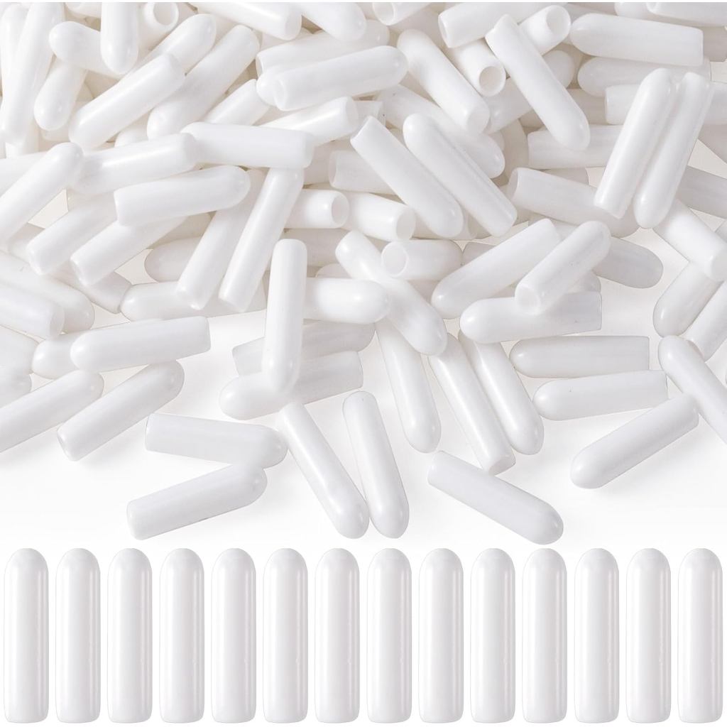 OIIKI 60 PCS Universal Dishwasher Rack Tine Prong Repair End Cover Caps, Flexible Vinyl Extra Long 1 inch Anti-Slip Roun