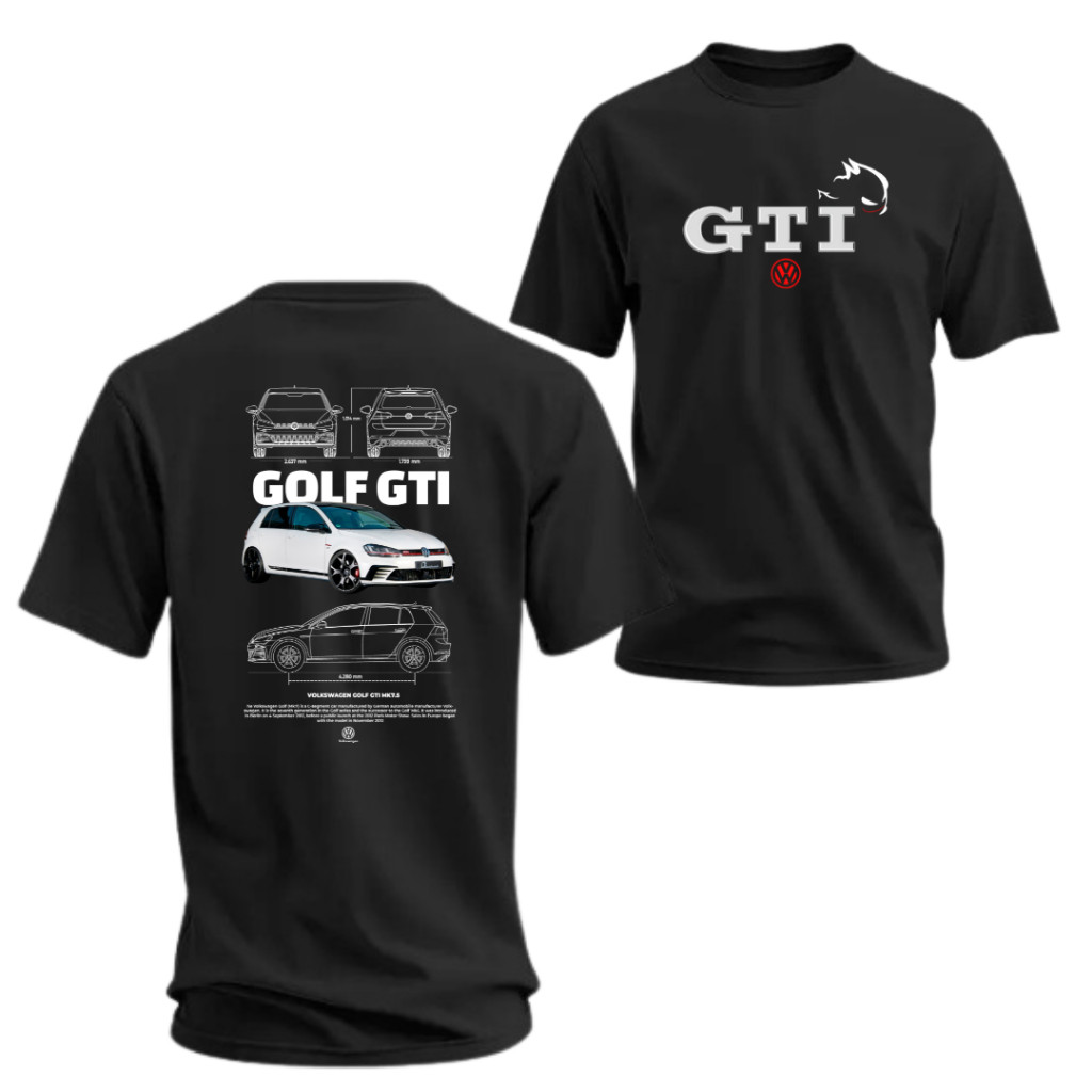 Camiseta Golf GTI Unissex T-shirt Premium Camisa 100% Algodão Fio 30.1