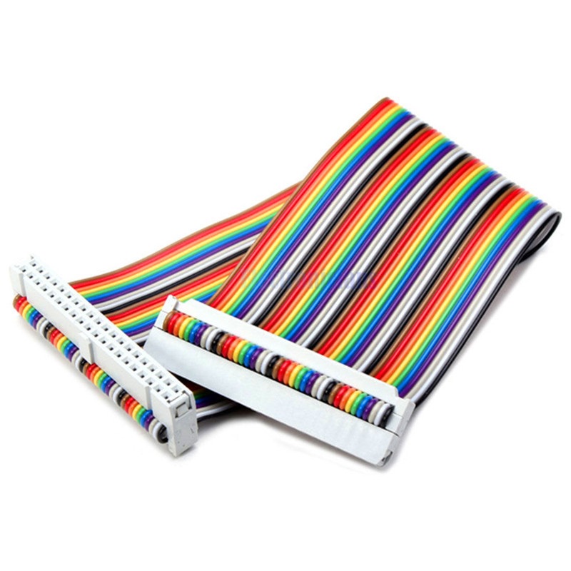 Cabo Flat Cable Raspberry Pi Rainbow 40 Vias Gpio Ide Femea [ Código 494 ]