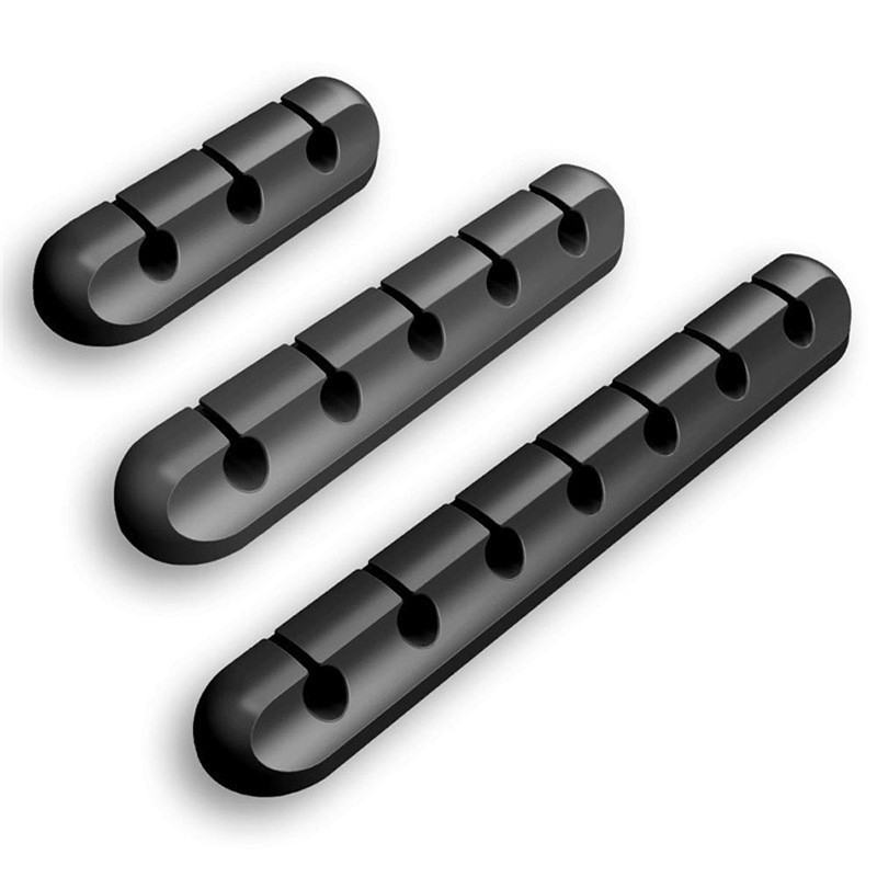 Pacote adesivo código de barras Desktop cabo de dados organizador de cabo de Silicone autoadesivo