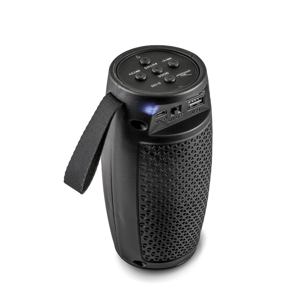Caixa De Som Bluetooth Conexão TWS Som Stereo Amplificado LED RGB Radio FM Cartão SD USB Portatil