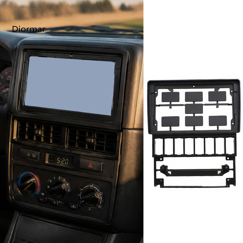 Double Din Stereo Mounting Panel Auto Upgrade Parts 9 Inch Car Radio Fascia for Audi 80 B4 1990-1994 Console Face Plate