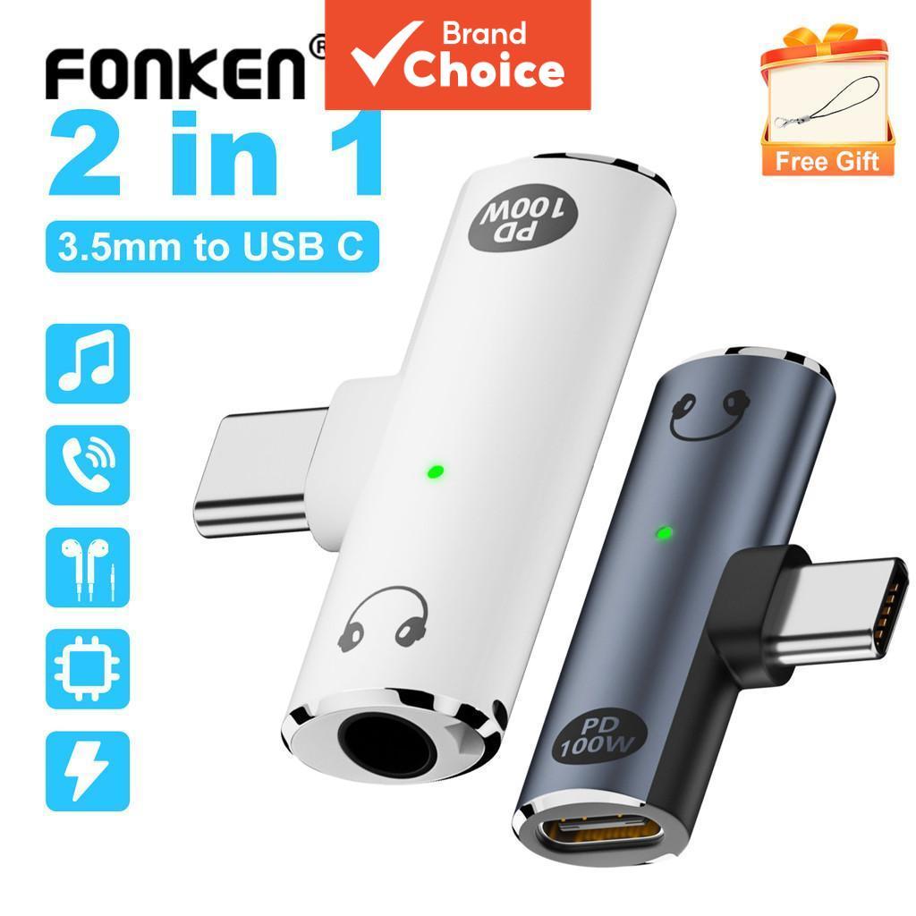Adaptador De Áudio Tipo C Para 3.5 Mm Com Conversor De Carregamento PD 100W