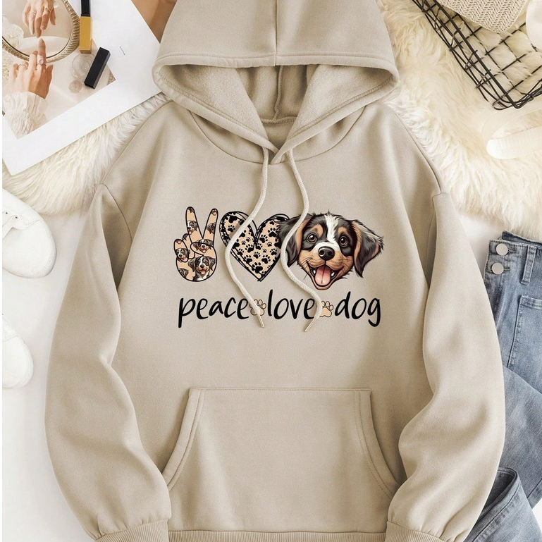 Moletom Canguru Estampa Dog Casual Tumblr