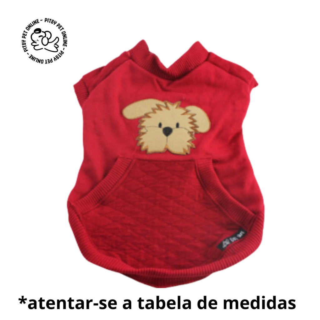 Roupa para Cachorro Agasalho Moleton sem touca Dog Care