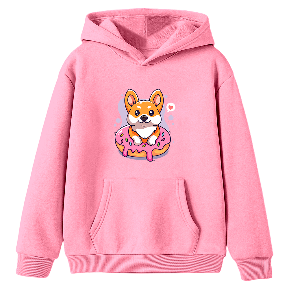 Moletom Infantil Cachorro Donuts Dogs Canguru Desenho Feliz Algodão