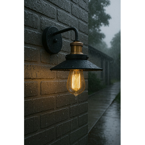Arandela Nordic Retro Vintage Industrial E27 Parede Aluminio Preto/Cobre 110V/220V (Bivolt)