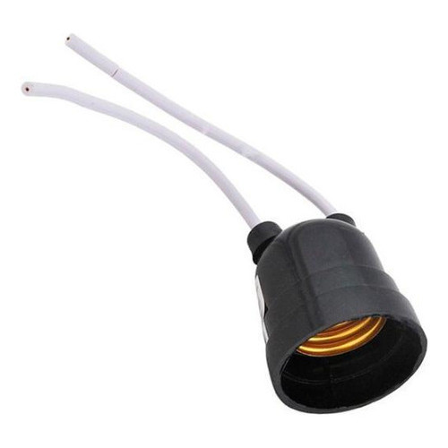 Bocal e27 decorlux com rabicho 4a 250v preto