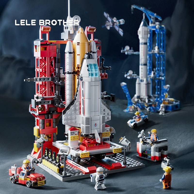 Kit Foguete Espacial 494 Peças Blocos de Montar - Brinquedo DIY Modelo Ônibus Espacial para Crianças
