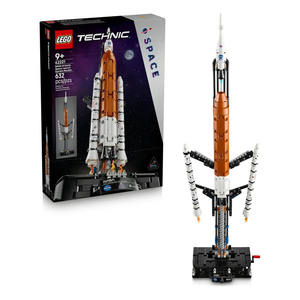 LEGO Technic Foguete NASA Sistema Artemis 42221 632 Peças Modelo Espacial para Montar e Exibir