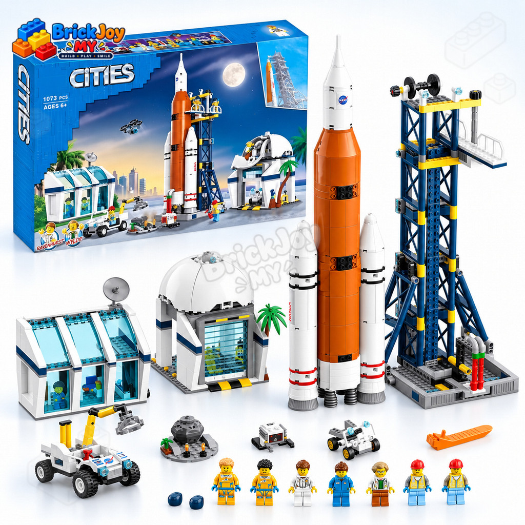 Conjunto de Blocos de Montar Centro de Lançamento de Foguetes 60351, Série Espaço Urbano, Modelo de Construção Científic
