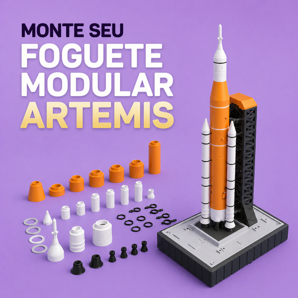 Kit Montar Foguete Modular Artemis – Modelo Educativo Espacial DIY