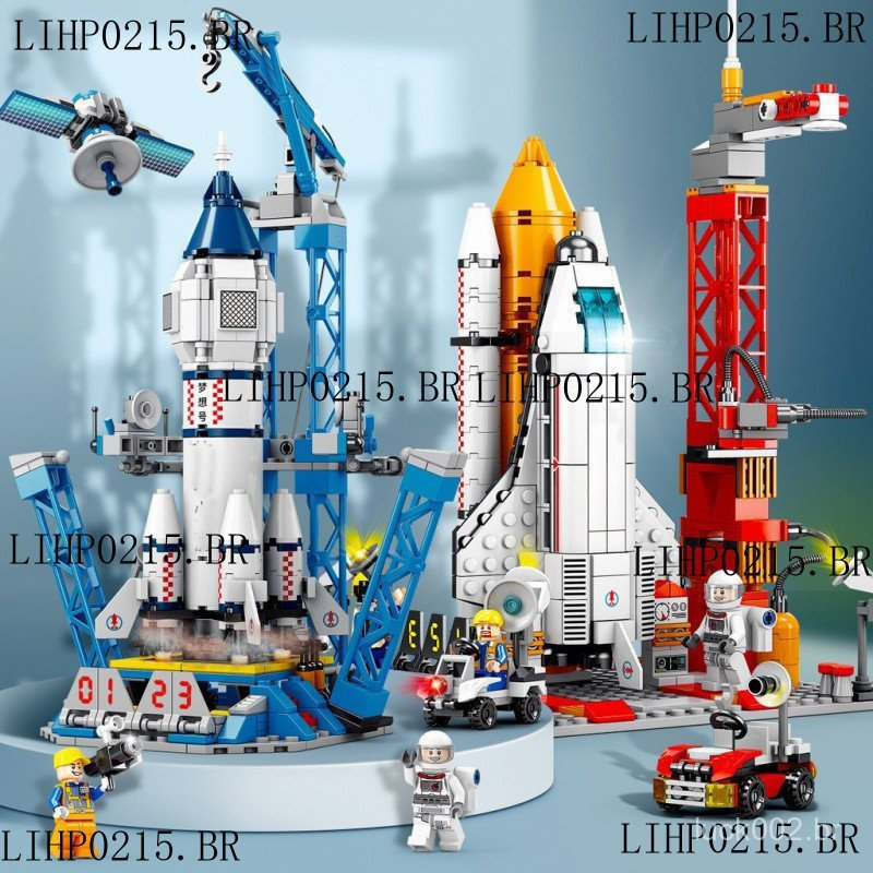 978 peças de blocos de montar modelo de foguete espacial, brinquedos de montar DIY compatíveis para crianças, presente p