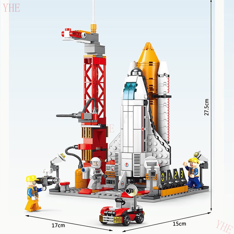 978 peças de blocos de montar modelo de foguete espacial, brinquedos DIY compatíveis com YE para crianças, presente para