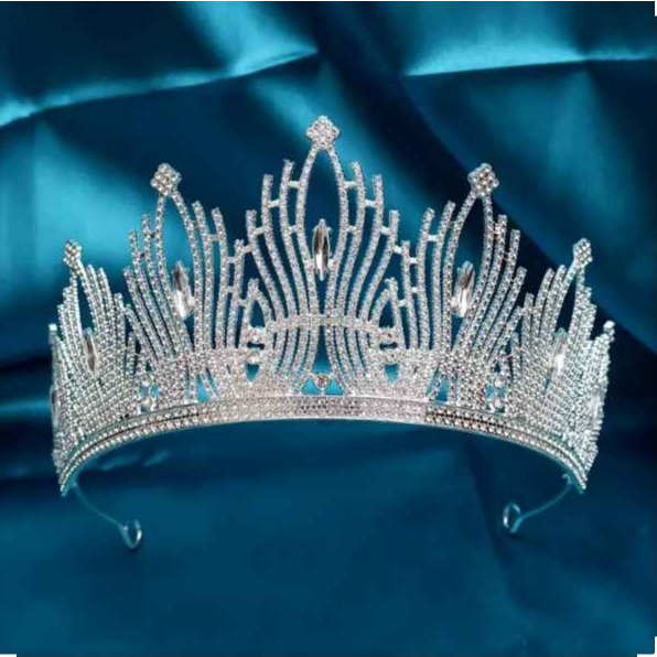 COROA TIARA Elegante com Cristais - Coroa de Noiva Luxuosa Inspirada em Fadas para Casamentos