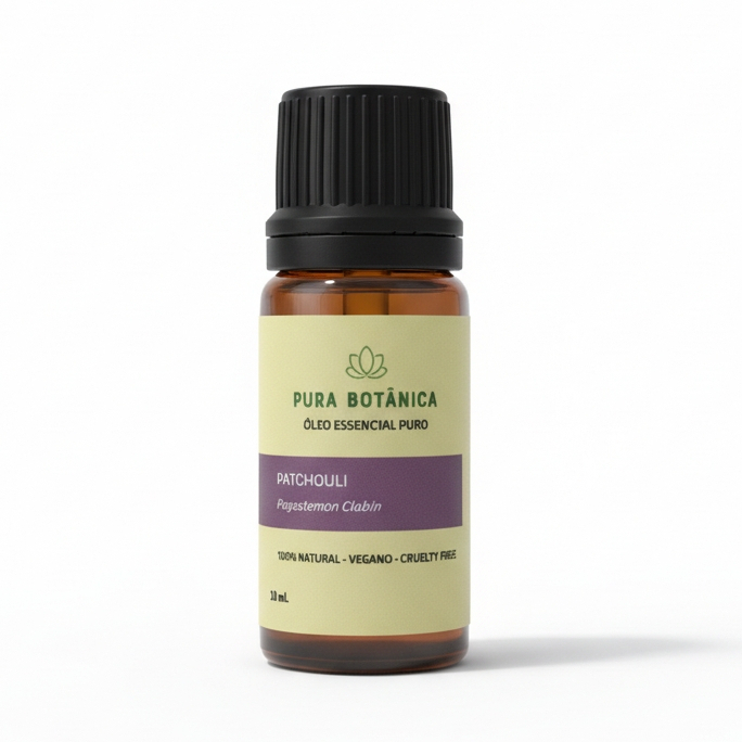 Óleo de Patchouli 100% Puro 10ml – Equilíbrio e Bem-estar - Pura Botânica