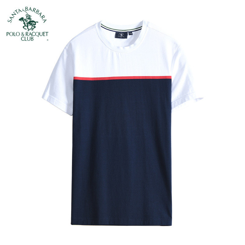 Saint Paul roupas masculinas 2025 nova versão ajustada camiseta de manga curta verão puro algodão casual topo masculino
