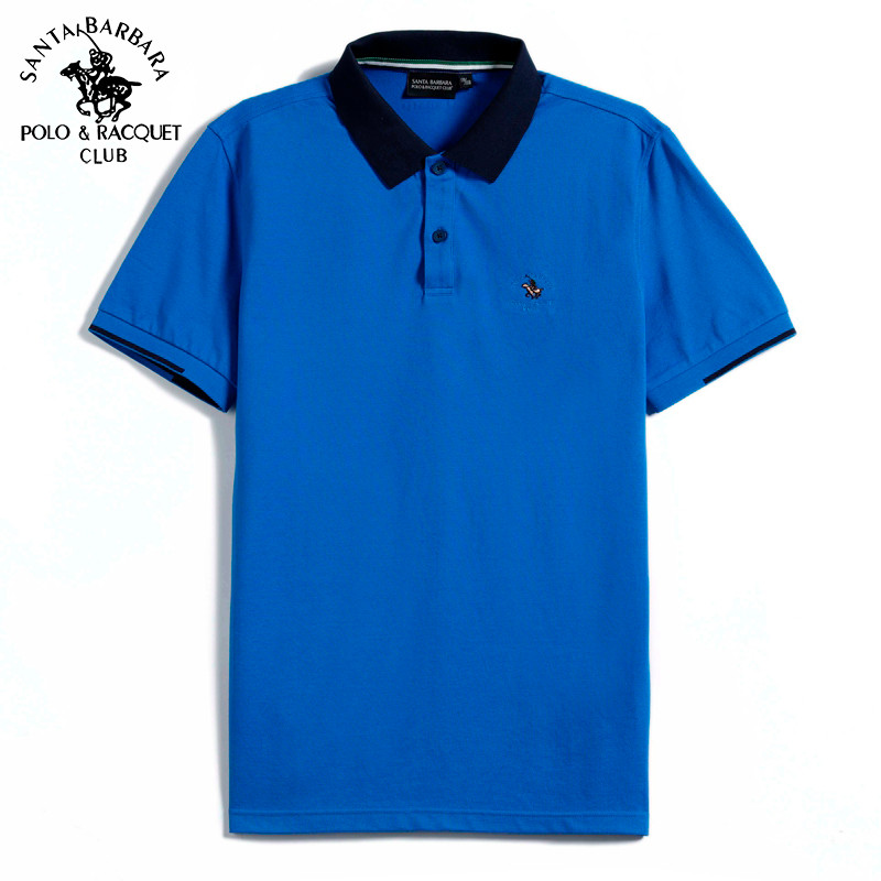 Camiseta masculina de manga curta de algodão com lapela de meia-idade Saint Paul Business Casual Roupas do pai Camisa PO