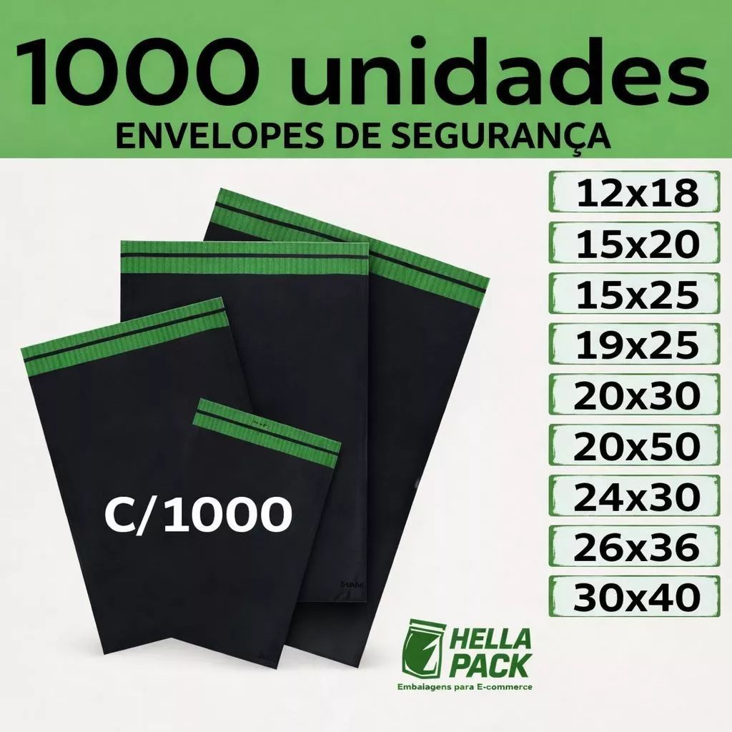 1000 Envelopes de Segurança à Prova de Adulteração 1000Pcs | Envelopes de Envio com Fechamento Autocolante para Empresas