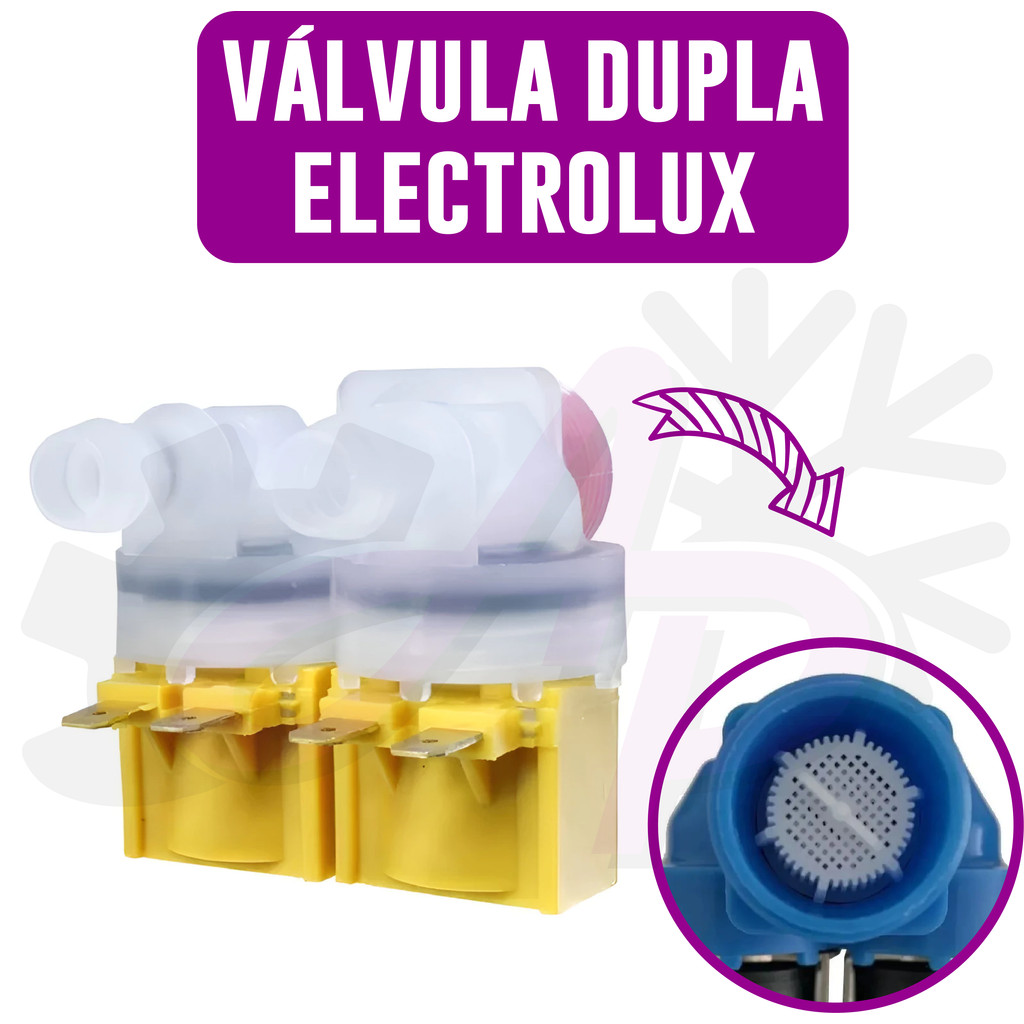 Válvula Dupla Emicol para Electrolux 110v ou 220v