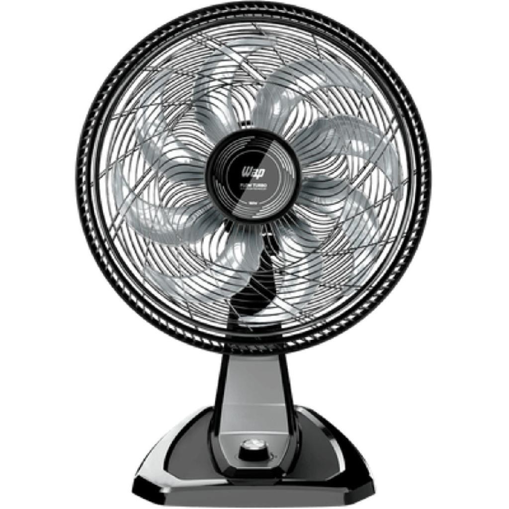 Ventilador 50cm 2 em 1 Mesa e Parede Wap Flow Turbo Preto 180w Potente Silencioso Economico 8 Pás