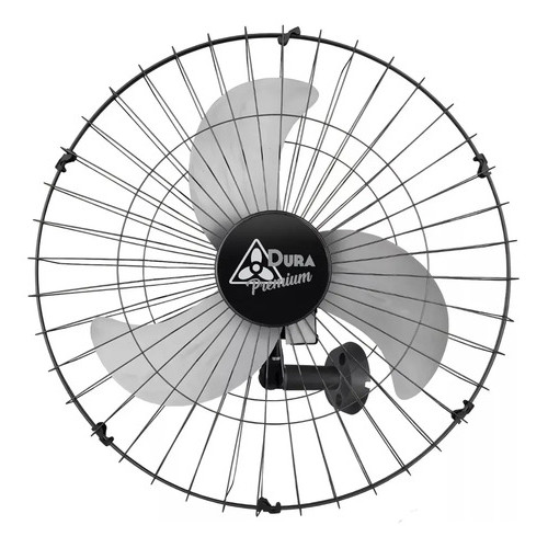 Ventilador Parede 60 Cm Turbo 210w Silencioso Forte Potente 50 Cm Preto 127/220v Prata Plástico