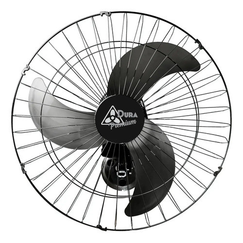 Ventilador Parede 60 Cm Turbo 210w Potente Forte Silencioso 50 Cm Preto 127/220v Prata Plástico