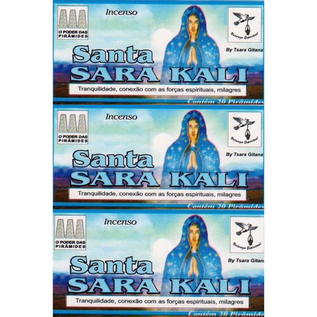 3 Caixas De Defumador Natureza Espiritual - Santa Sara Kali