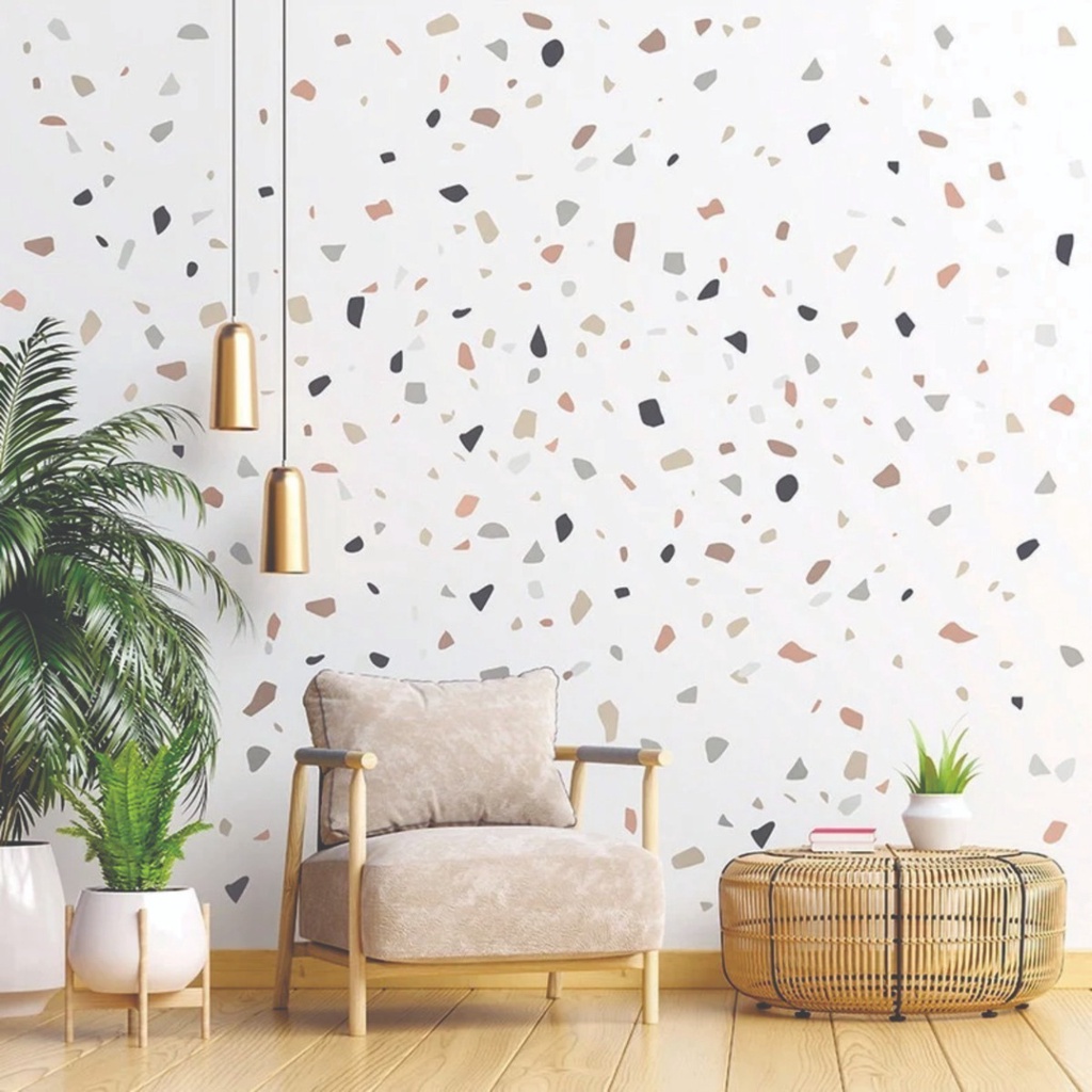 Adesivo Decorativo De Parede Terrazo/granilite 180 Unidades.