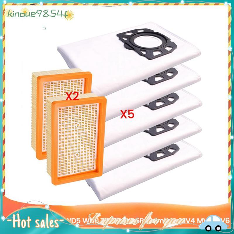 Filtro De Sacos De Aspirador De Pó Para WD4 WD5 WD6 WD5P WD6P Premium MV4 MV5 MV6 Peças De Bolsa De Reposição
